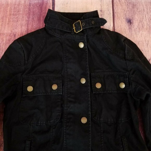BANANA REPUBLIC Military Moto Denim Jacket - Picture 4 of 7